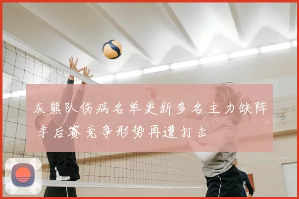 灰熊队伤病名单更新多名主力缺阵 季后赛竞争形势再遭打击